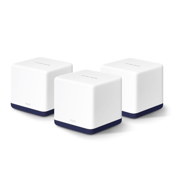 Mercusys Halo H50G(3-pack) AC1900 Whole Home Mesh Wi-Fi System, 500m², 1300Mbps/600Mbps, 3xGigabit Port Per Unit, QoS, Router, Access Point Mercusys Halo H50G(3-pack) AC1900 Whole Home Mesh Wi-Fi System, 500m², 1300Mbps/600Mbps, 3xGigabit Port Per Unit, QoS, Router, Access Point